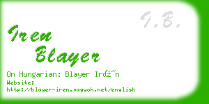 iren blayer business card